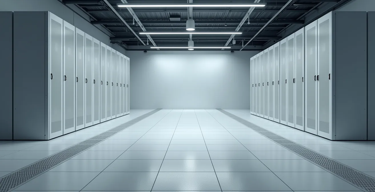 Architecture de datacenter moderne avec espaces épurés